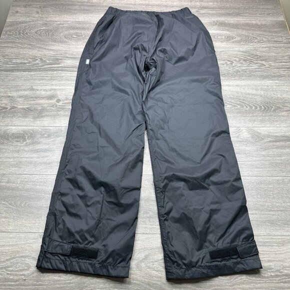 Columbia Waterproof Pants Men's Large Black Mesh Lined Adjustable Nylon Swooshy - Picture 6 of 16